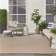 Pemberly Row Modern / Contemporary 9'x12' Fabric Jute Ivory Area Rug