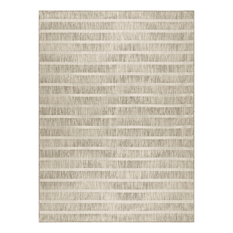 Pemberly Row Modern / Contemporary 9'x12' Fabric Grey Ivory Area Rug