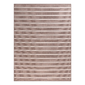 Pemberly Row Contemporary 9'x12' Fabric Natural Ivory Area Rug