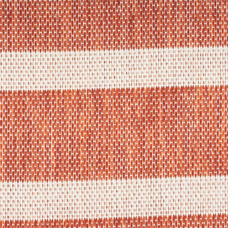 Pemberly Row Modern / Contemporary 7'x10' Fabric Terracotta Area Rug