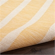 Pemberly Row Contemporary 7'x10' Fabric Yelow Ivory Area Rug