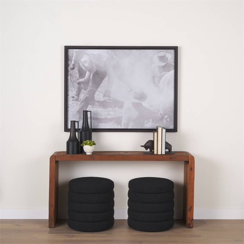 Pemberly Row Contemporary Rustic Brown Reclaimed Wood Console Table
