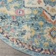 Pemberly Row 4' Round Ivory/Light Blue Bohemian Indoor Polypropylene Rug