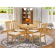 Pemberly Row Antique 5-piece Traditional Wood Kitchen Table Set in Oak