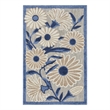 Pemberly Row 3 'x 4' Blue Gray Fabric Contemporary Blue & Gray Area Rug