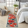 Pemberly Row 6' Runner Ivory Multicolor Fabric Outdoor Area Rug