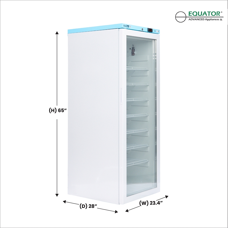Pemberly Row 12.7cu.ft. Commercial Refrigerator - Glass Door & Temperature Alarm