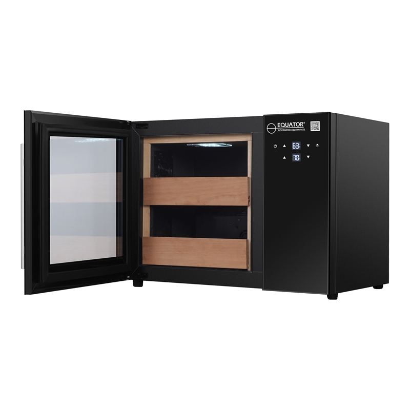 Pemberly Row 1.4 Cu Ft Electronic Cooler Humidor with Cedar Wood Shelves