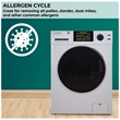 Pemberly Row 1.6 cu.ft./15 lbs White Front load Washer 15 Programs & Pet Cycle