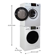Pemberly Row Power Touch Compact 110V Washer & 220V Vented Digital 4cf Dryer