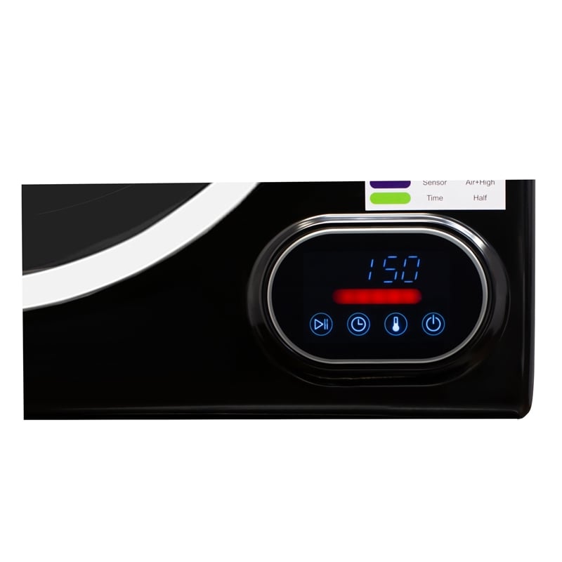 Pemberly Row 3.5 cu.ft. Compact Short Dryer with Digital Controls in Black