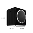 Pemberly Row 3.5 cu.ft. Compact Short Dryer with Digital Controls in Black
