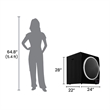 Pemberly Row 3.5 cu.ft. Compact Short Dryer with Digital Controls in Black