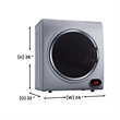 Pemberly Row 3.5 cu.ft Silver Compact Short Dryer Freestanding/Wall Mount
