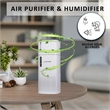 Pemberly Row Air Purifier with Sterilizer & Humidifier in White Stainless Steel