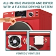 Pemberly Row All-in-One Washer Dryer Ventless/Vented Pet Cycle 1.62cf 110V
