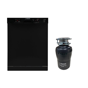 Pemberly Row 24&quot Dishwasher 14 Place & 3/4 HP Garbage Disposer 51dB 110V