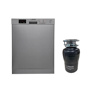 Pemberly Row 24&quot Dishwasher 14 Place & 3/4 HP Garbage Disposer 51dB 110V