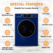 Pemberly Row Convertible Washer-Dryer 18lb/1.9cf Sanitize Allergen Cycle 1400RPM