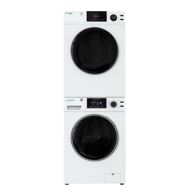 Pemberly Row Laundry Set 18 Lbs Washer 1.9cf&Vented Dryer 4cf Single Outlet 110V