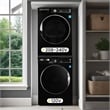 Pemberly Row E-STAR Stackable Washer2.2cf 110 V& Condensing Dryer 4Cf 220V