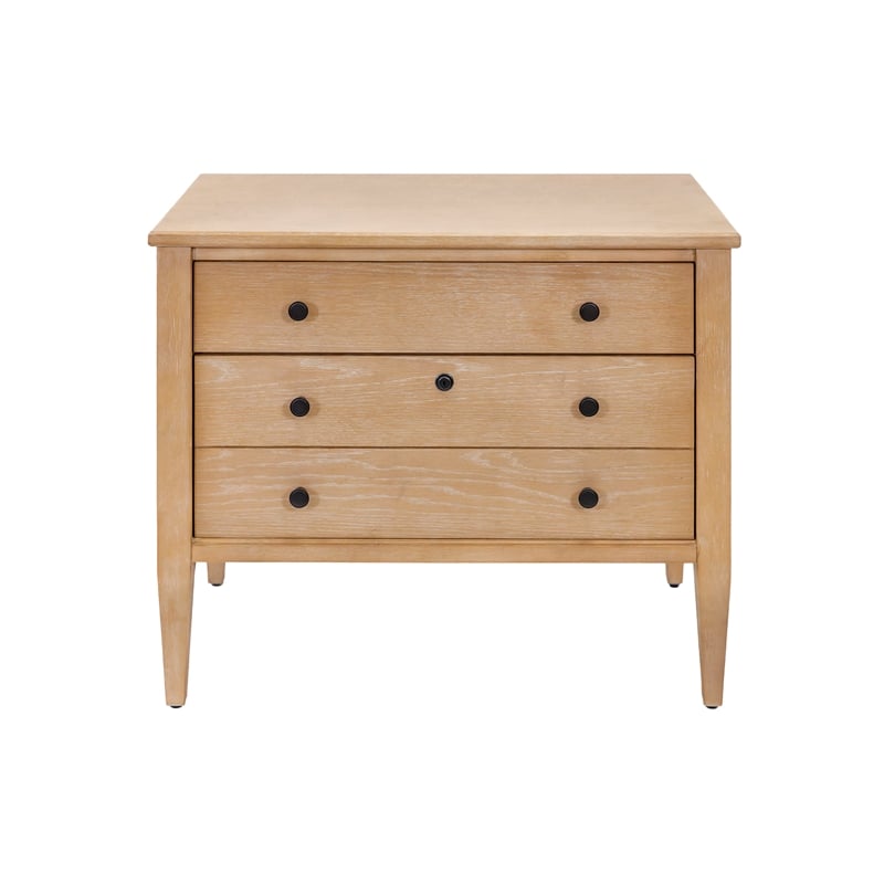 Pemberly Row Set of 2 Fully Assembled Credenza Desk & Lateral Filing Cabinet