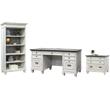 Pemberly Row Set of 3 Wood Credenza Office Desk & Filing Cabinet & Bookcase