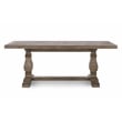 Pemberly Row Set of 7 Pine Dining Table  & Solid Wood Chairs in Brown
