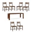 Pemberly Row Set of 7 Solid Wood Dining Chairs 84