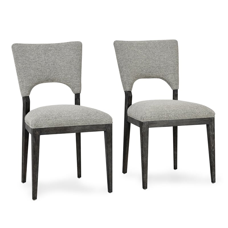 Pemberly Row Set of 5 Fabric Upholstered Dining Chairs & 94