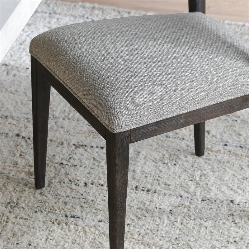 Pemberly Row Set of 5 Fabric Upholstered Dining Chairs & 94
