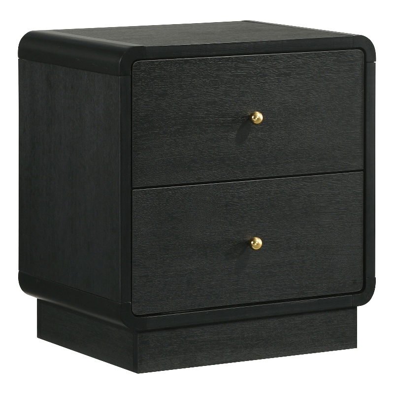 Pemberly Row Set of 4 Queen Wingback Bed & Dresser Cabinet & Nightstands