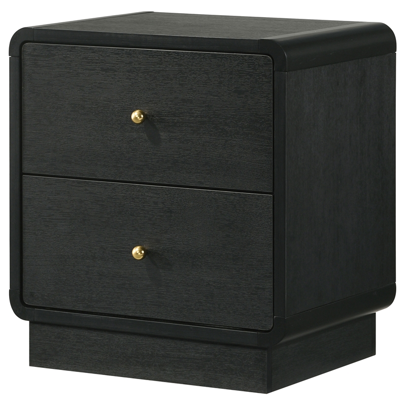 Pemberly Row Set of 4 Queen Wingback Bed & Dresser Cabinet & Nightstands
