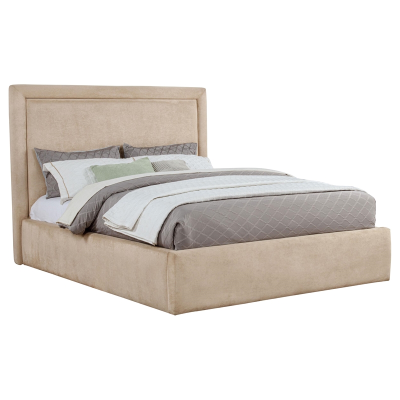 Pemberly Row 4Pc Set Eastern King Platform Bed & Dresser w/ Mirror & Nightstands