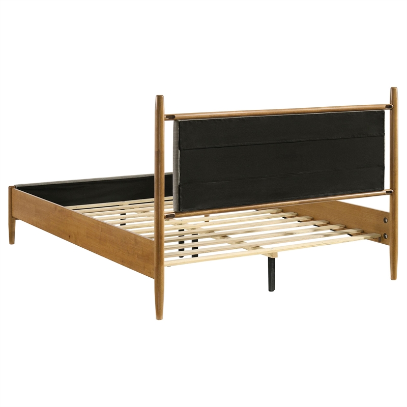 Pemberly Row Set of 4 Queen Panel Platform Bed & Dresser w/ Mirror & Nightstands