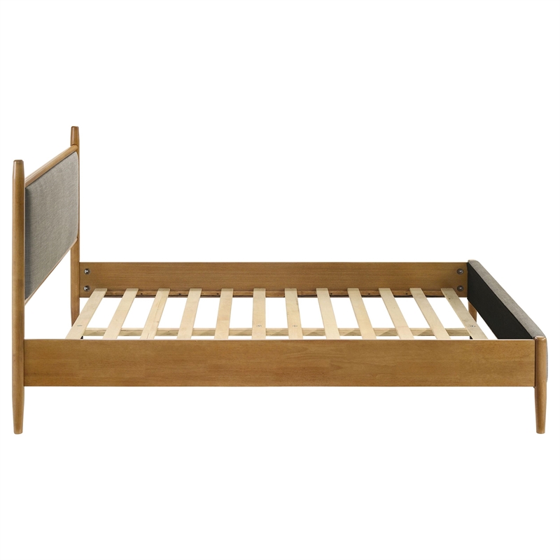 Pemberly Row Set of 4 Queen Panel Platform Bed & Dresser w/ Mirror & Nightstands