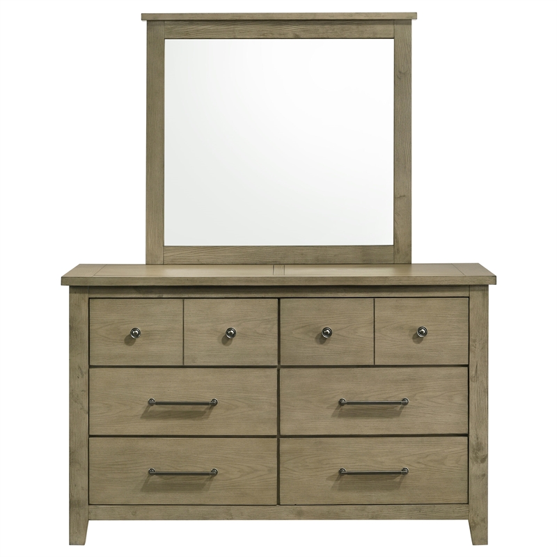 Pemberly Row Set of 4 Eastern King Panel Platform Bed & Dresser & Nightstands