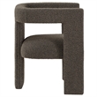 Pemberly Row Set of 2 Boucle Upholstered Accent Side Chairs in Chocolate Brown