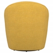 Pemberly Row Set of 2 Upholstered Barrel Accent Swivel Chairs in Mustard Yellow