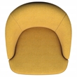 Pemberly Row Set of 2 Upholstered Barrel Accent Swivel Chairs in Mustard Yellow