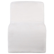 Pemberly Row Set of 2 Upholstered Curved Armless Accent Chairs in Ivory