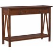 Pemberly Row 6-Piece Wood Living Room Furniture Set in Tobacco Brown