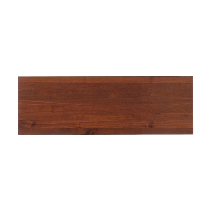 Pemberly Row 6-Piece Wood Living Room Furniture Set in Tobacco Brown