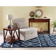 Pemberly Row 6-Piece Wood Living Room Furniture Set in Tobacco Brown
