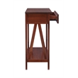 Pemberly Row 6-Piece Wood Living Room Furniture Set in Tobacco Brown