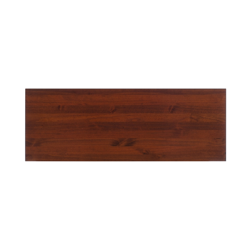 Pemberly Row 6-Piece Wood Living Room Furniture Set in Tobacco Brown
