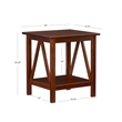 Pemberly Row 5-Piece Wood Living Room Furniture Set in Tobacco Brown