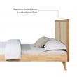 Pemberly Row Set of 4-Piece Woven Rattan Cane Queen Bedroom Set in Natural