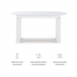 Pemberly Row 4-Piece Adirondack Acacia Wood Outdoor Seating & Table Set in White