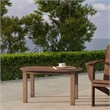 Pemberly Row 4-Piece Adirondack Wood Outdoor Seating & Table Set in Brown